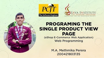 Program Single Product View Page | Task 23 | E-shop Web Application | Java Institute