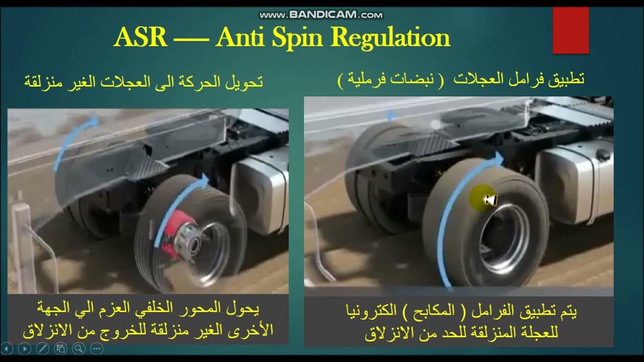 ASR Anti slip Regulation الفرامل المضادة لانزلاق العجلات شاحنات YouTube