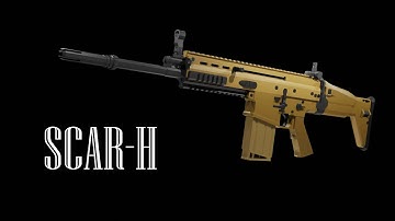 SCAR-H Low Poly en Blender