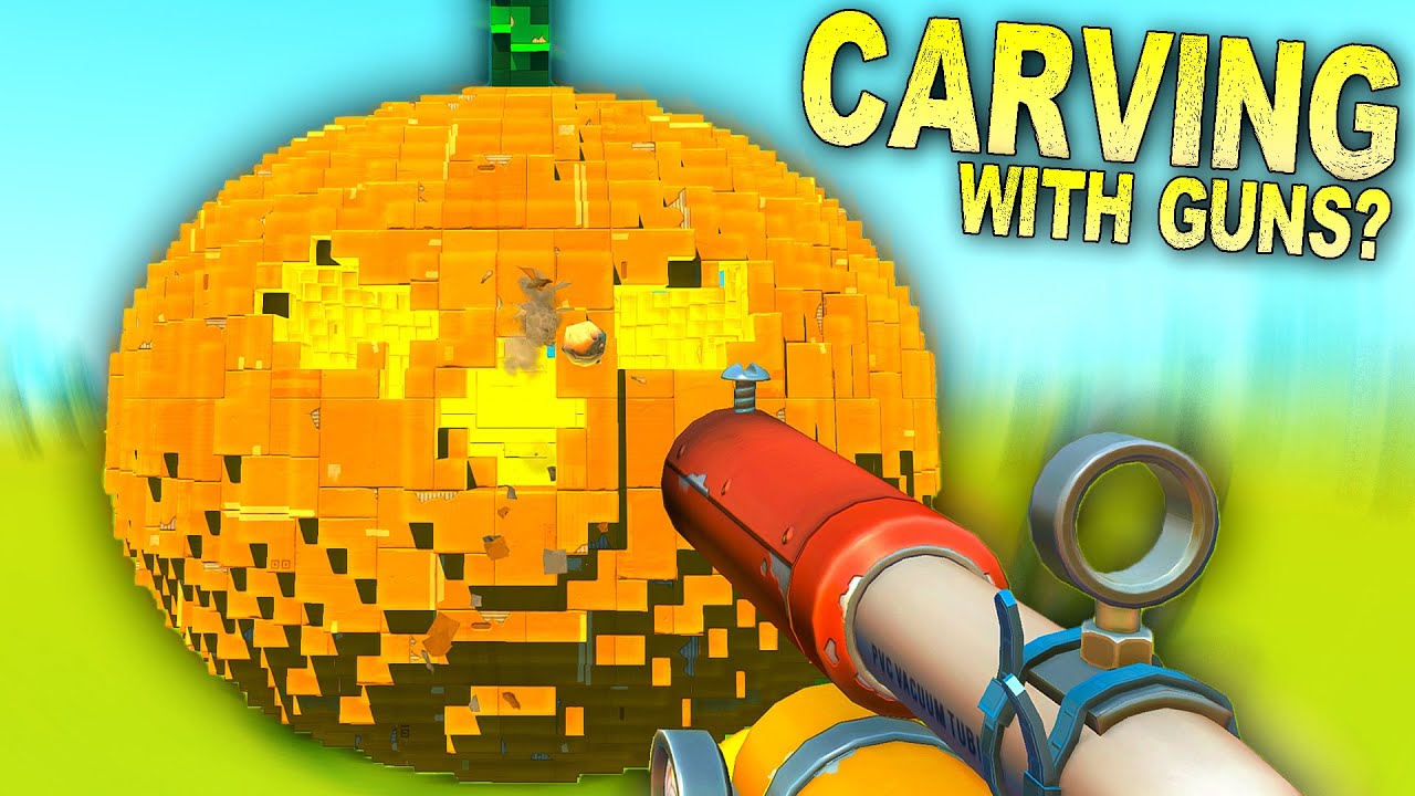 Trying To Accurately Carve Pumpkins Using Guns... YouTube
