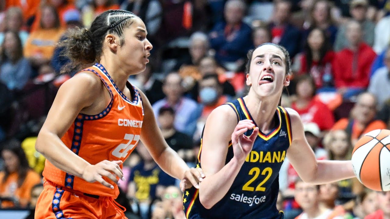 Caitlin Clark struggles with shooting, Fever drop Game 1 of playoffs to  Sun, 93-69 - YouTube