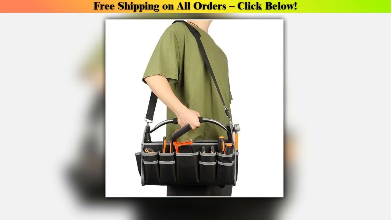 Thickened Canvas Electrician's Tool Bag - Multifunctional and Portable for Woodworkers Handbag