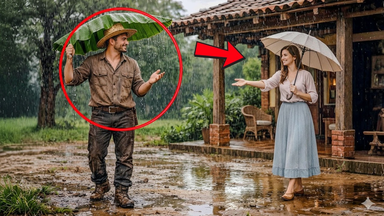 Milliardaire solitaire perdu sous la pluie jusqu’à ce qu’une veuve lui offre l’hospitalité