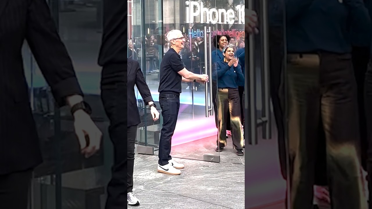 iPhone 16 Apple Store NYC Launch Line with Tim Cook!!