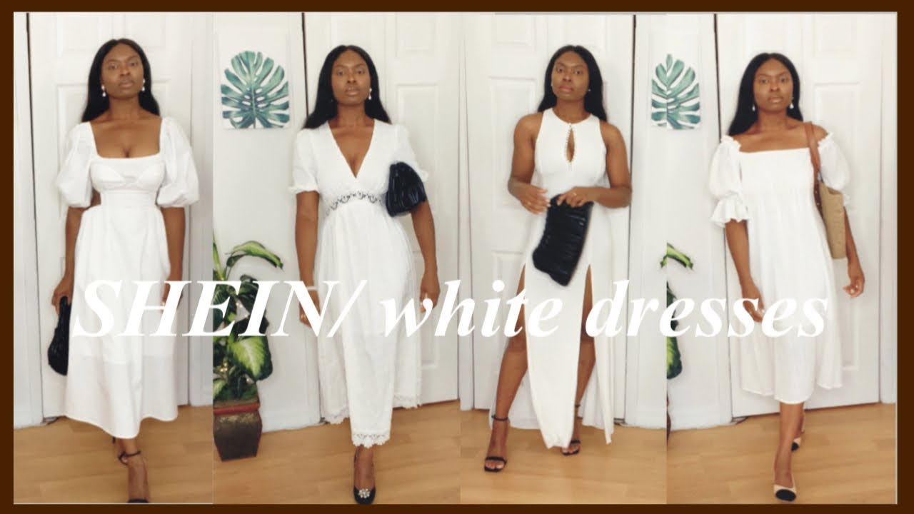 Spring/ Summer white dresses. Shein Lookbook 