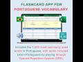 Portuguese Vocabulary Flashcards | Excel | 1,500 Most Common Words with Portuguese Audio + Examples
