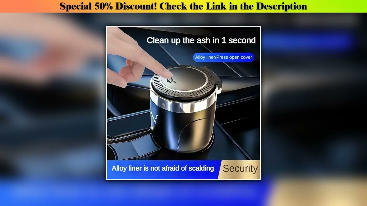 Best Car Ashtray Multi-function with Cover Light Anti-fly Ash Does Not Drop Ash High-grade Car Pers