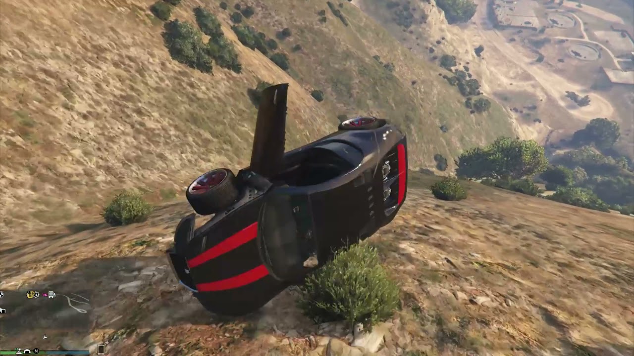 GTA 5 Grand Theft Auto Crash and Burn RAW Footage gameplay