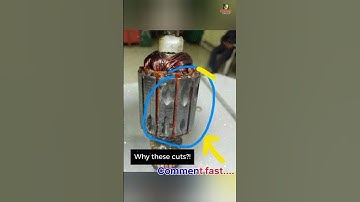 motor armature | why Cuts on armature | Electrical question | rotor balancing #shorts #short