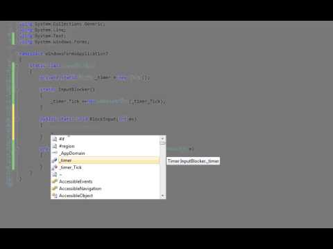 Block User Input with C#