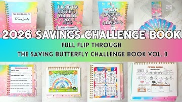 NEW 2026 SAVING BUTTERFLY CHALLENGE BOOK VOLUME 3 🦋| FULL FLIP THROUGH | HOW TO EASILY SAVE MONEY 💵