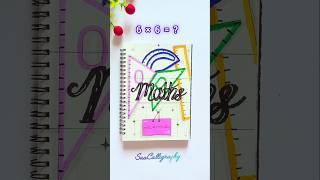 Easy Maths📐 Front Page Idea✨ #suacalligraphy