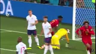 michy batshuayi gets hit in the head by a ball