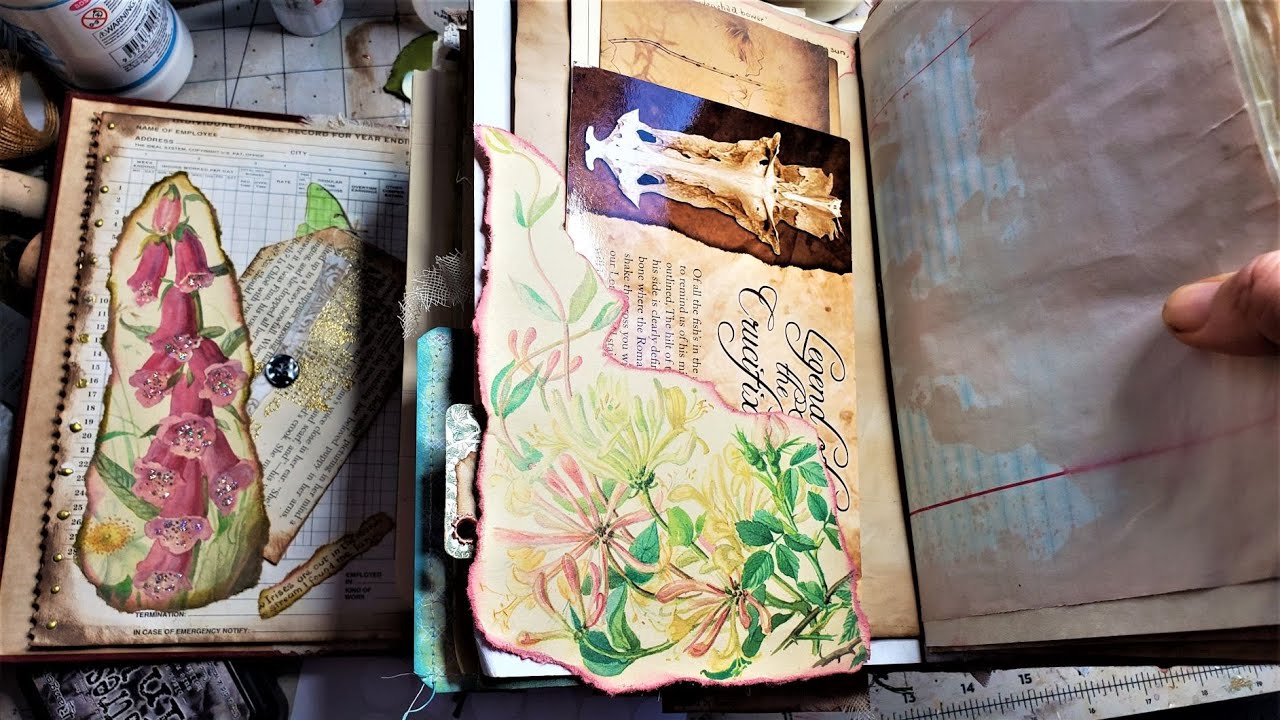 Junk Journal Using Up Book Pages Ep 56 Easy Fun Book Page Tucks and ...