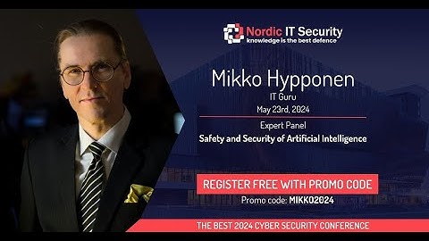 Mikko Hypponen speaking on 2024 Nordic IT Security Conference