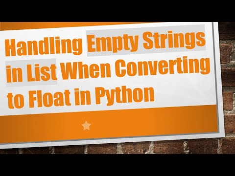 Handling Empty Strings in List When Converting to Float in Python