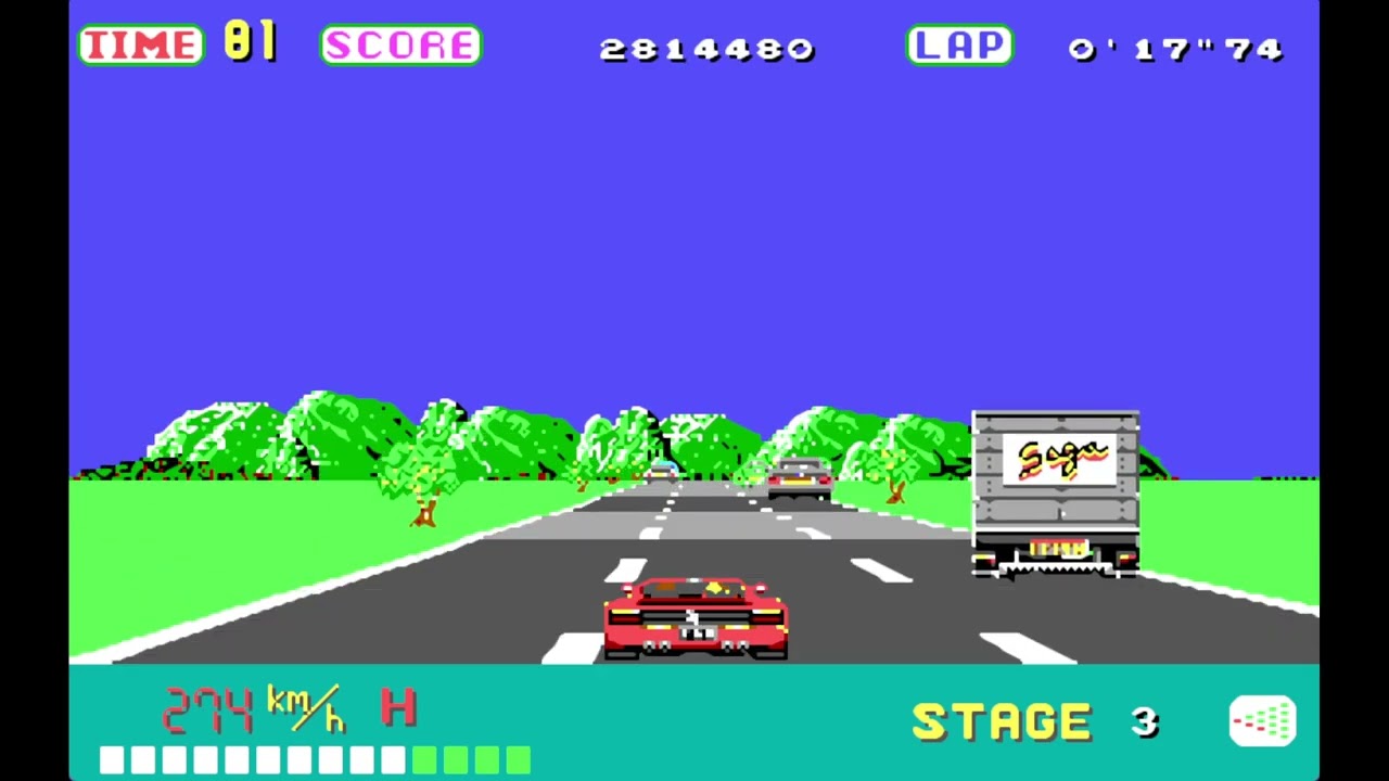 DOS Gameplay - Outrun (Passing Breeze)