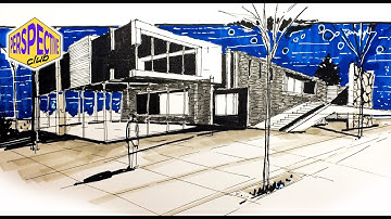 Perspective-How To Draw A Villa In 2 Point Perspective #perspective #architecture #draw