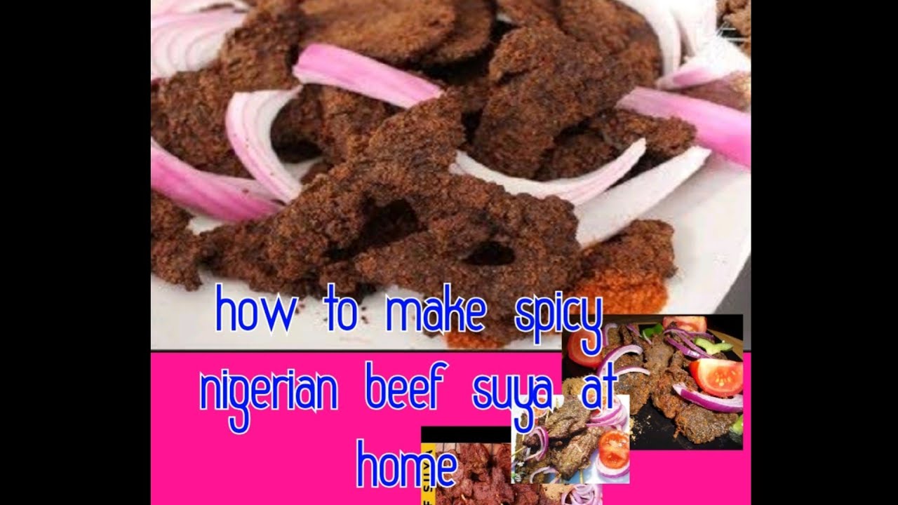Spicy Nigerian homemade beef suya. - YouTube