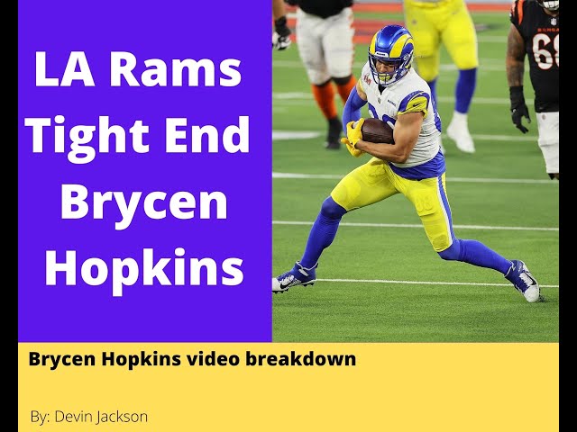 Rams TE Brycen Hopkins Super Bowl performance mirrors college film 