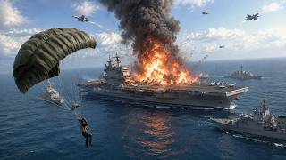 Unexpected! 20 Russian Yak-130 jets successfully sank a US aircraft carrier in the Strait of Hormuz.