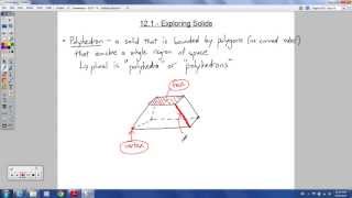 Geometry - 12.1 - Exploring Solids