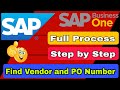 How to find Vendor and PO Number in S.A.P #info