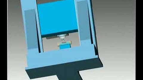 Head/Table CNC machine with pallet changer in action