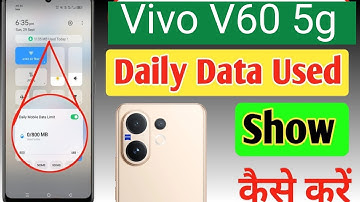 Vivo V60 5g Enable daily data Used | Vivo V60 5g Enable Data Usage Notification Bar