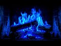 🔵 Blue Fireplace Ambience for Deep Relaxation | Magical Blue Fire Sounds & Cozy Night