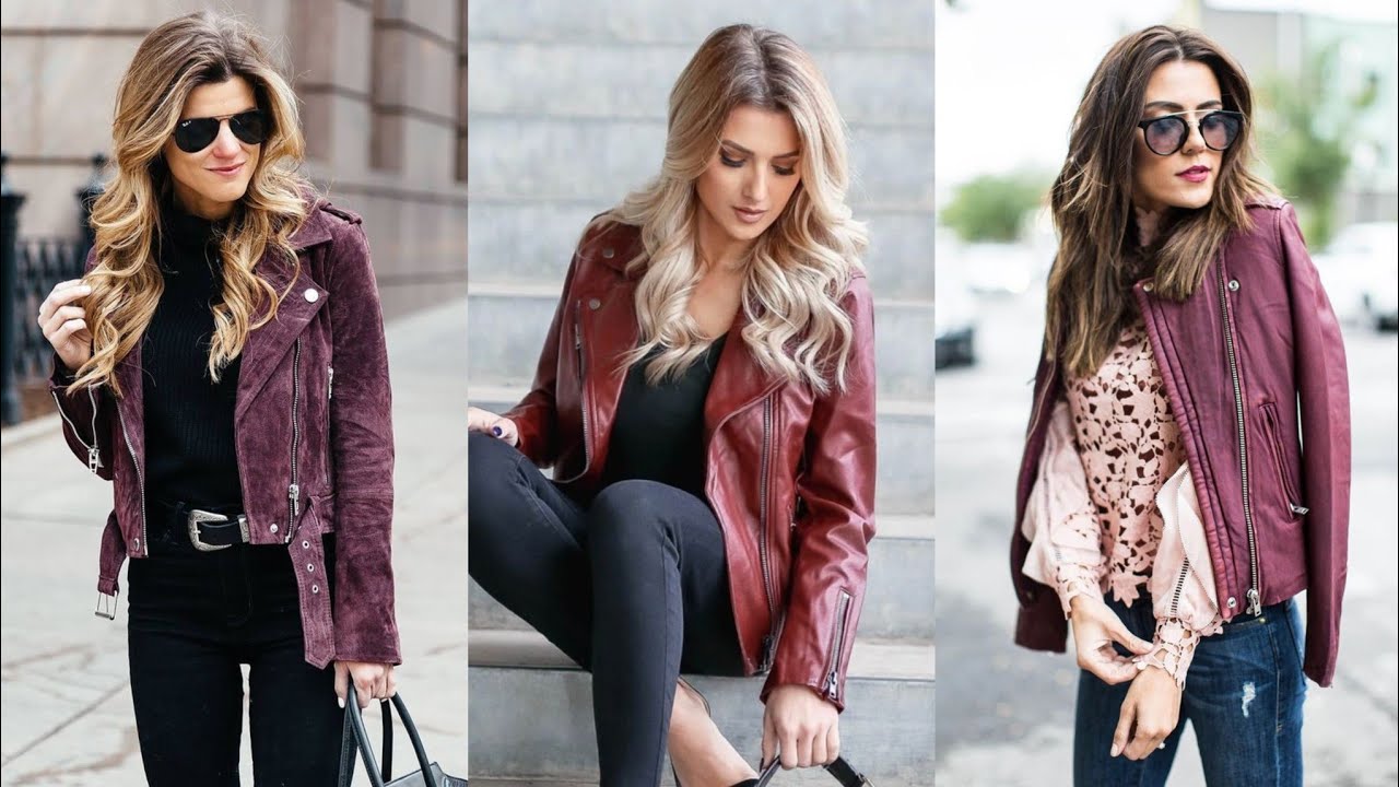 Eye-Catching &Superb Leather Jacket Outfit Ideas For Offices Girls - Youtube