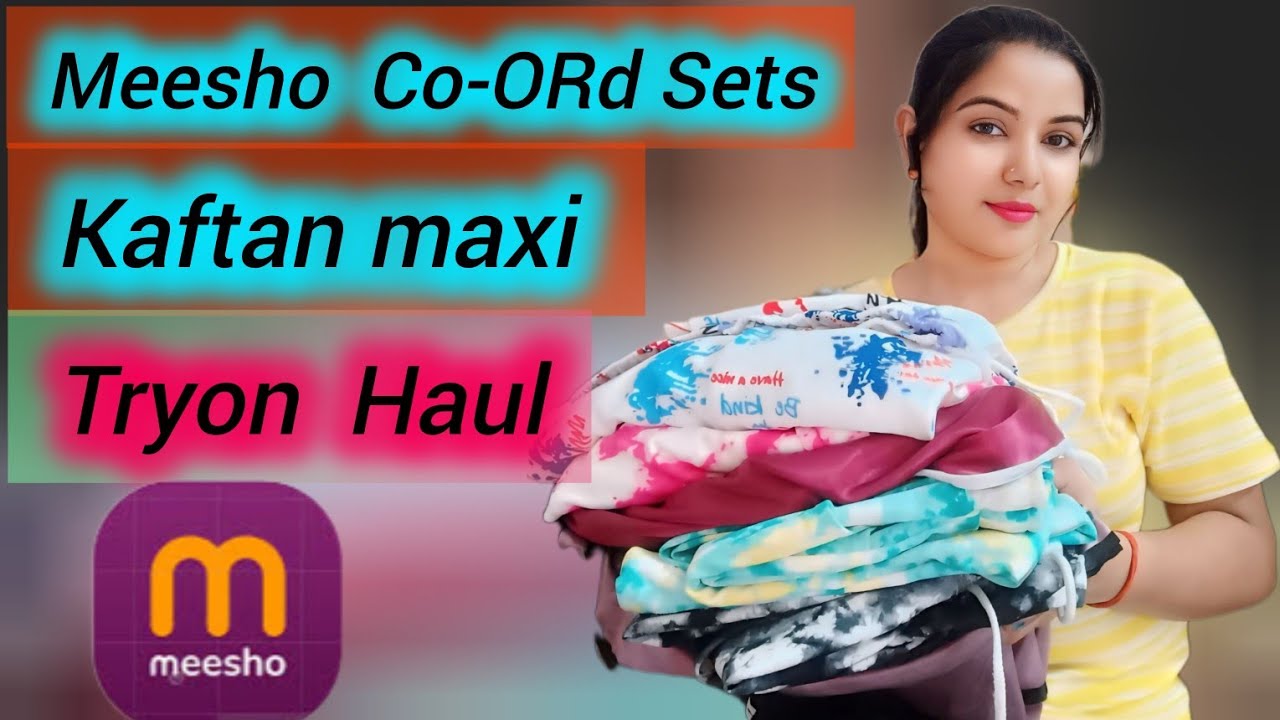 meesho coord set haul //coord set haul meesho summer//meesho kaftan nighty trending haul/kaptan set