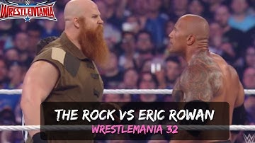 WWE The Rock vs Erick Rowan - WrestleMania 32 : Quickest Match Ever