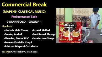 MAPEH 9 - COMMERCIAL / CLASSICAL MUSIC