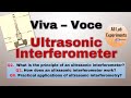 Ultrasonic interferometer  velocity of ultrasonic wave  vivavoce