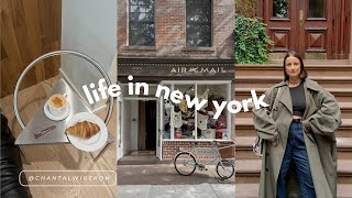 nyc birt ay vlog aesthetic cafes shopping in west village fall nails