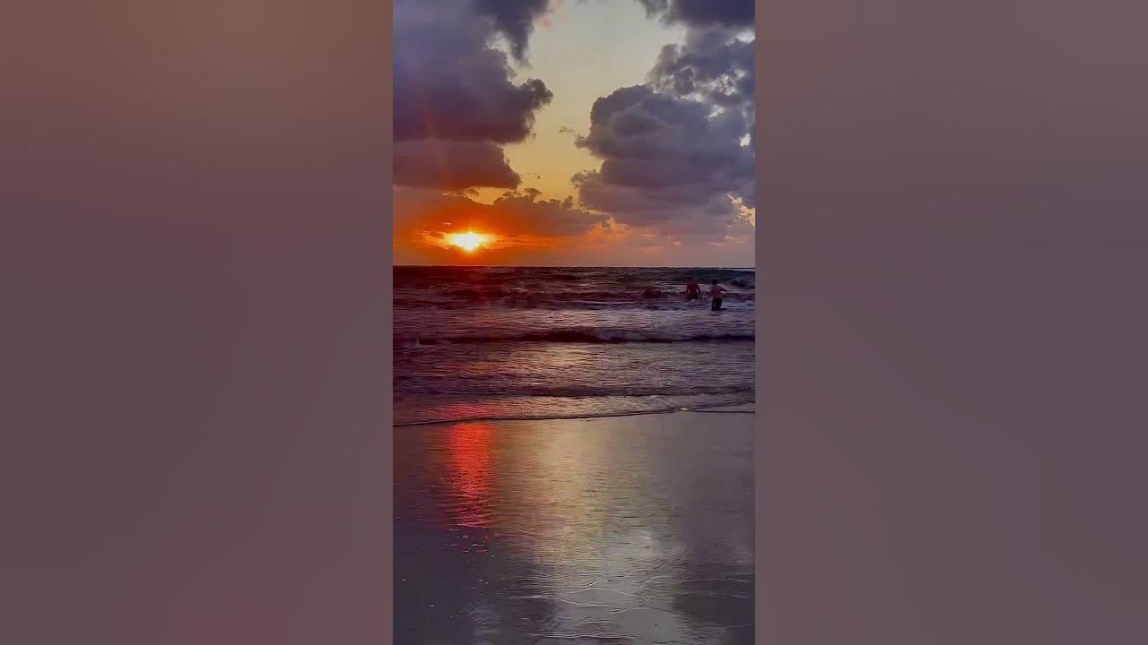 You guys are so brave!😅😃 #goldenhour #clouds #beach #waves #aesthetic