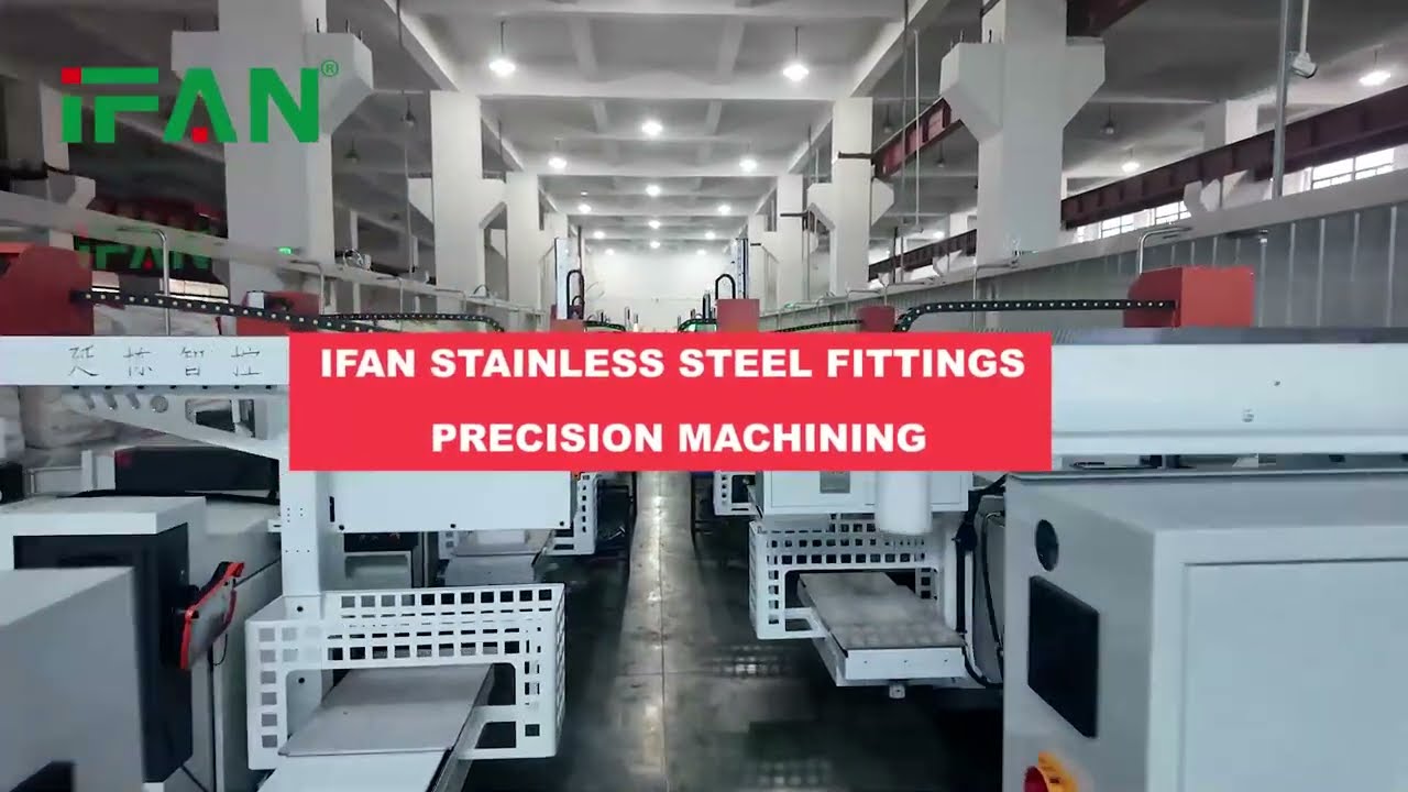 IFAN factory video showing the in-house production route for brass components: cold forging, precision machining and injection moulding