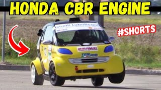 CRAZY Smart ForTwo - 954cc Honda CBR Engine Swap #Shorts