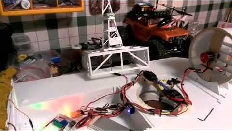 RC hovercraft engine run up test