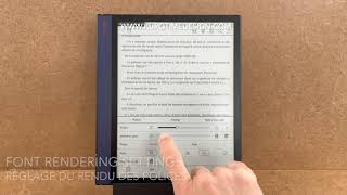 Onyx Boox Note Air font rendering options