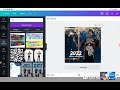 how to create 2022 new year digital poster using canva design