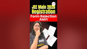 JEE Main Registration Form Rejection Alert 🚨 #jeemain2026 #jee #jeeadvanced #nta