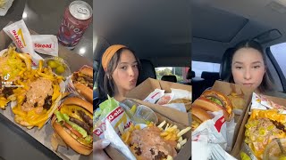 IN N OUT MUKBANG ASMR TIKTOK FOOD COMPILATION | LUNA ASMR