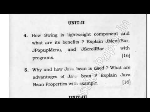 MCA 4th Sem Advance Java Programming Question Paper