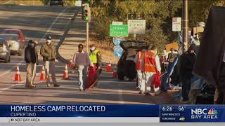 NBC Bay Area: Cupertino Homeless Camp Relocated
