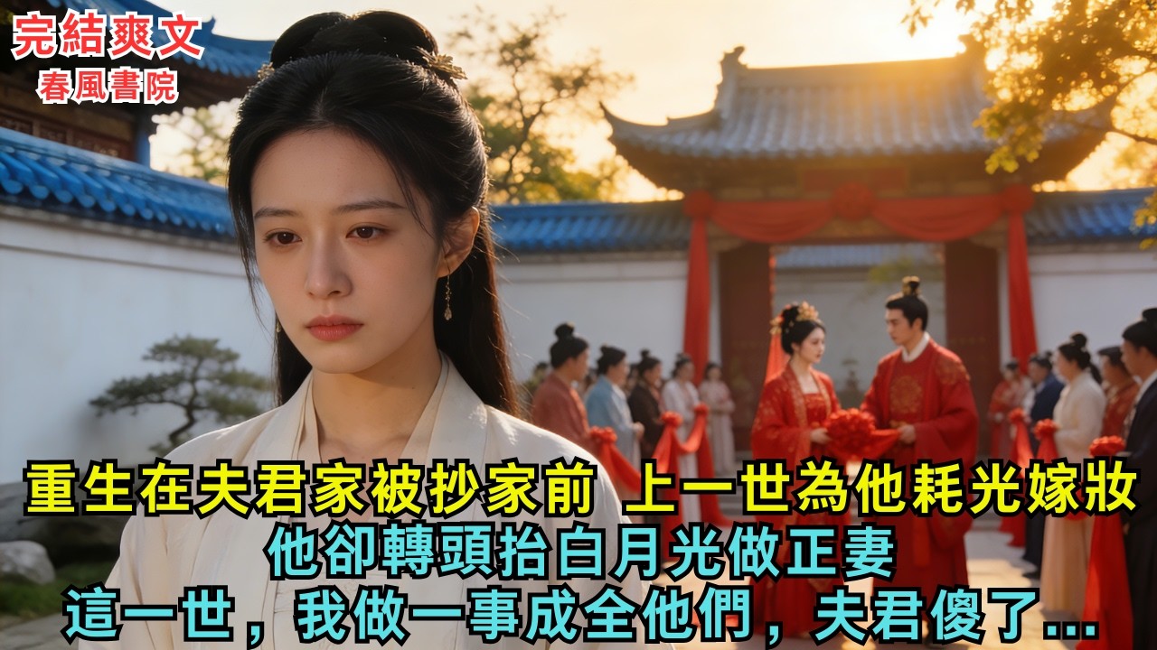 重生在夫君家被抄家前：上一世為他耗光嫁妝，他卻轉頭抬白月光做正妻，這一世，我做一事成全他們，夫君傻了...#古言#小說#爽文#故事頻道#完結