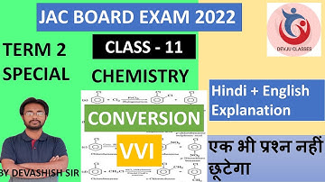 Class 11 JAC term 2 vvi conversion CHEMISTRY organic chemistry DEVJUCLASSES based on model set..