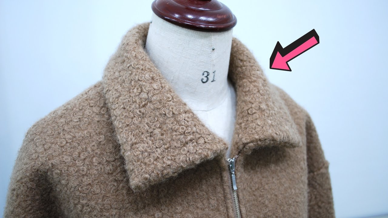 How to sew a Collar in a Zipper Jacket 🧵✂ Sewing Tutorial