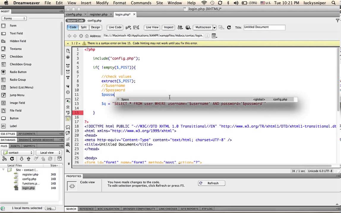 04 Login Script with php - تسجيل الدخول بال بي اتش بي - YouTube